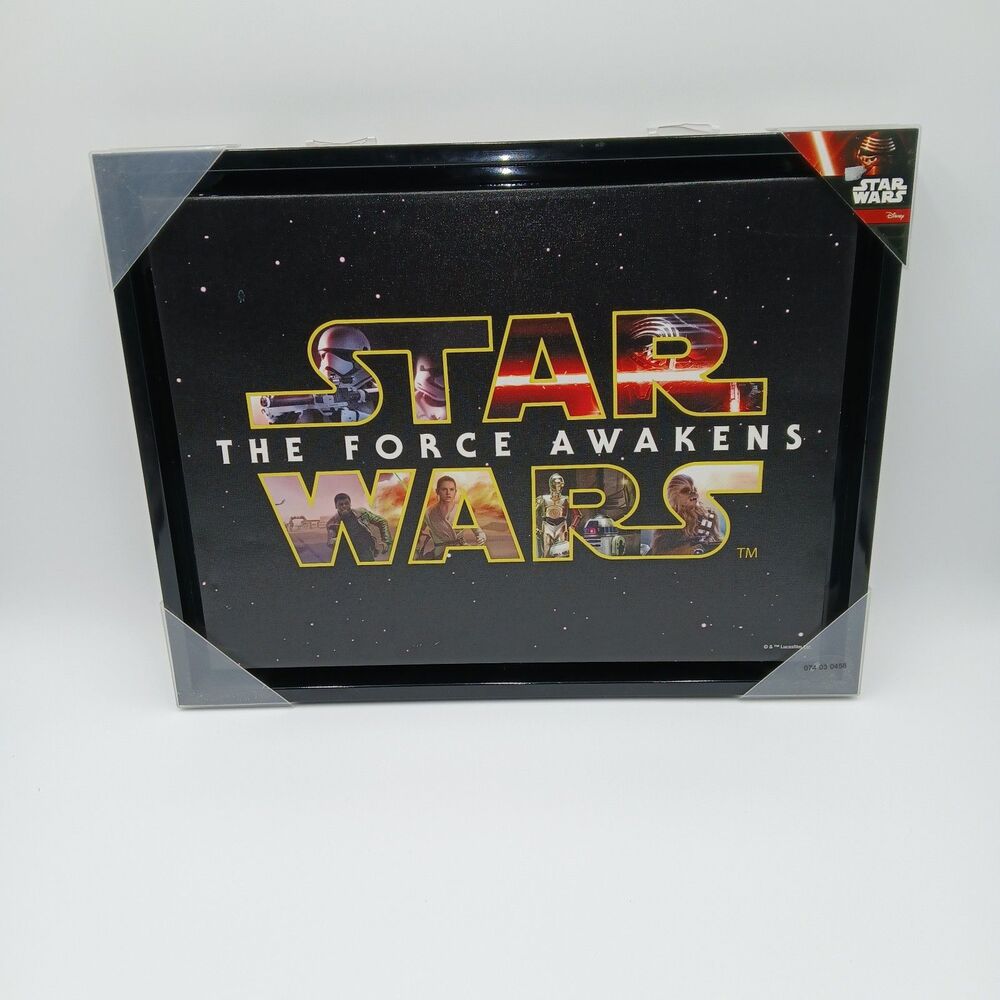 STAR WARS, Typography,  The Force Awakens,  Canvas, 14 x 18 Read Description!